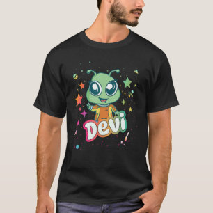 DEVI - Cute Boy Name with cute Alien T-Shirt