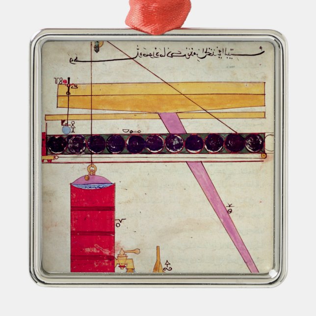 Device for supplying water to a fountain metal ornament (Front)