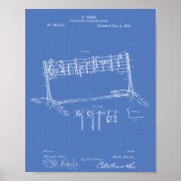 Device Teaching Music 1893 Patent Art Blueprint