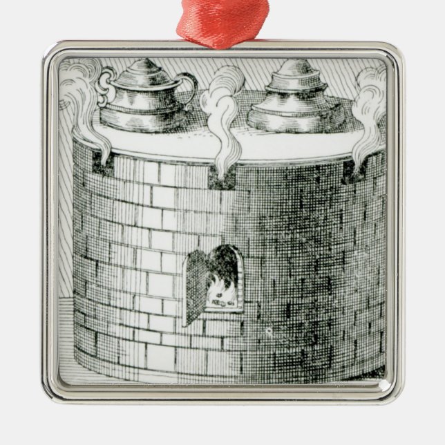 Devices for Keeping Water and Food Warm on Metal Ornament (Front)