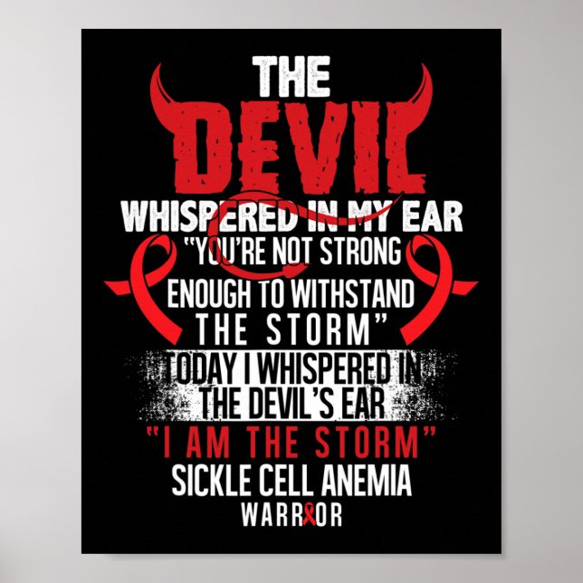 Devil2- Sickle Cell Anaemia Awareness Supporter Ri Poster (Front)