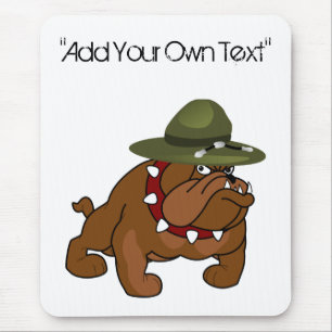 Devil Bull Dog Full Body (Add Your Own Text) Mouse Pad