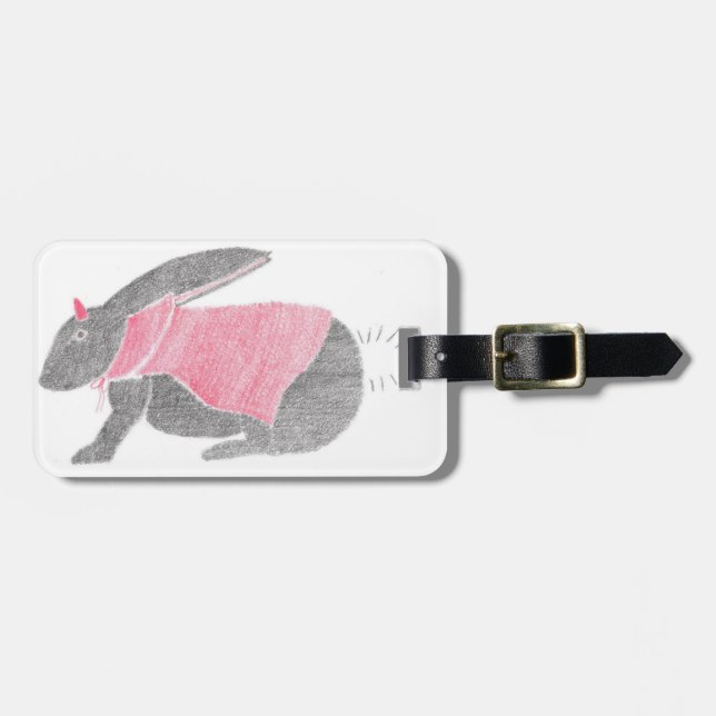 Devil Bunny Luggage Tag (Front Horizontal)