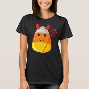 Devil Candy Corn Costume Halloween Puns Are So Cor T-Shirt