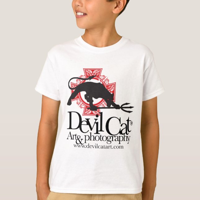 Devil Cat Art T-Shirt (Front)