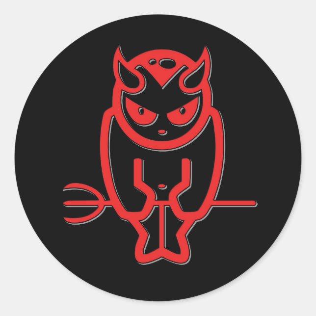Devil Classic Round Sticker (Front)
