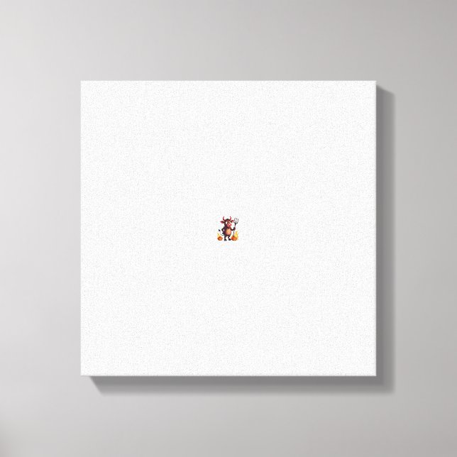 Devil Cow Mischief Canvas Print (Front)