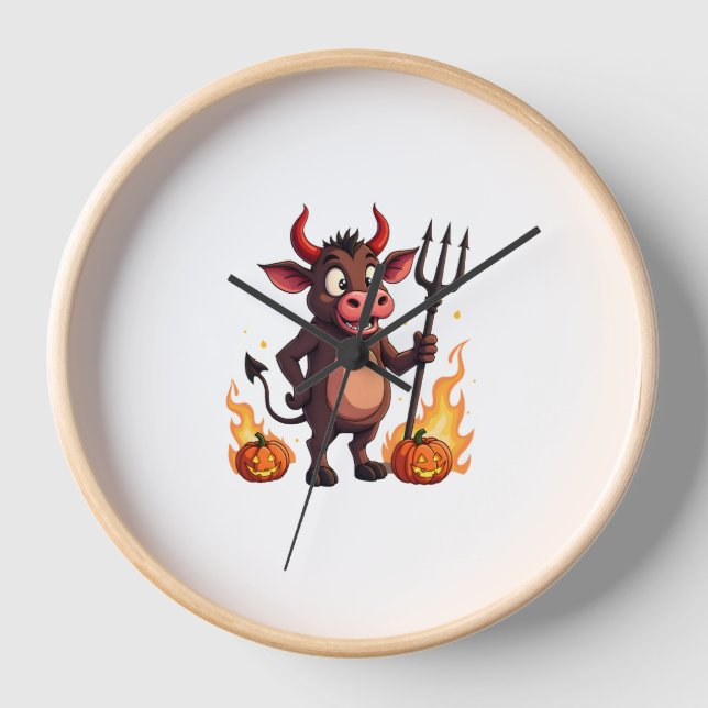 Devil Cow Mischief Clock (Front)