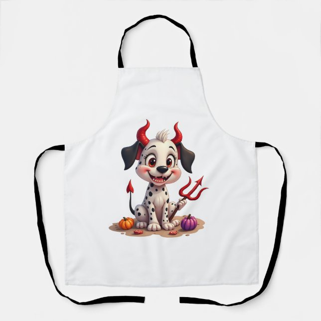 Devil Dalmatian Mischief Apron (Front)