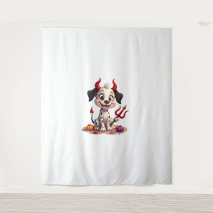Devil Dalmatian Mischief Tapestry