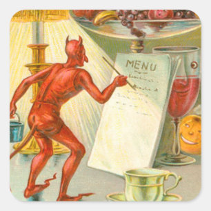 Devil Demon Fruit Lamp Menu Square Sticker