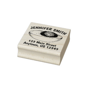 Devil Deviled Egg Picnic Food Foodie Address Rubber Stamp