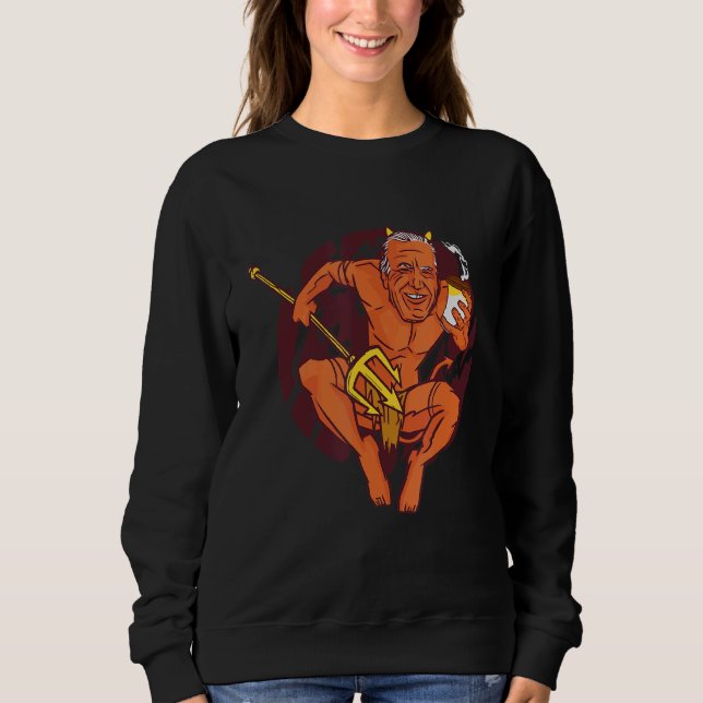 Devil Drinking Hot Coffee Hot Drink Coffee Sweatshirt (Front)