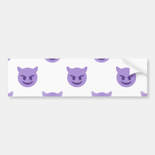 devil emoji bumper sticker (Front)