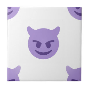devil emoji ceramic tile