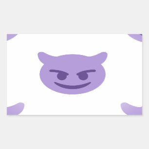 devil emoji rectangular sticker