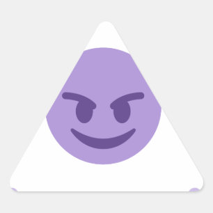 devil emoji triangle sticker