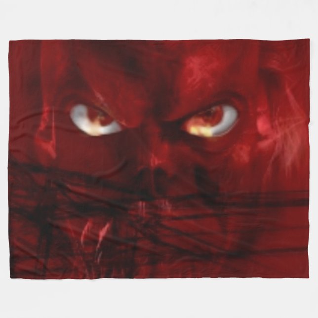DEVIL EYES FLEECE BLANKET (Front (Horizontal))