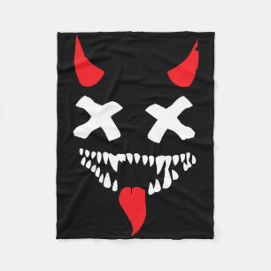 Devil Face Lazy Halloween Costume Scary Creepy Spo Fleece Blanket