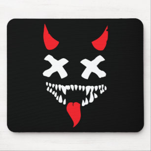 Devil Face Lazy Halloween Costume Scary Creepy Spo Mouse Pad