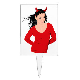 DEVIL GIRL CAKE TOPPERS
