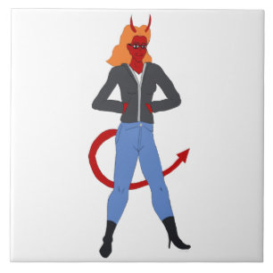 devil girl     ceramic tile