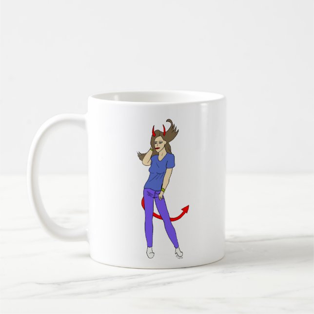 devil girl       coffee mug (Left)