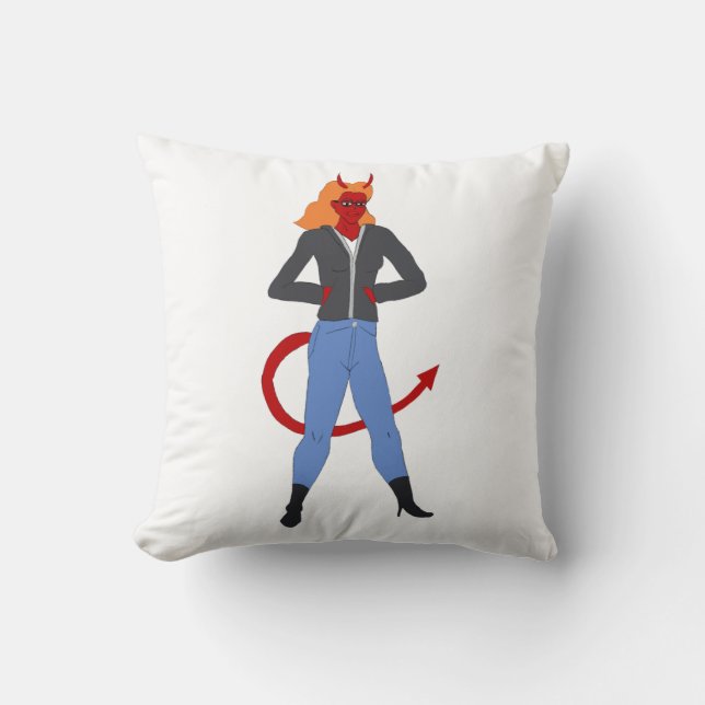 devil girl   cushion (Front)