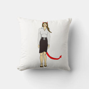 devil girl cushion
