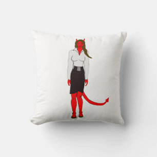 devil girl cushion