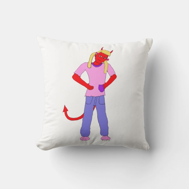 devil girl    cushion (Front)