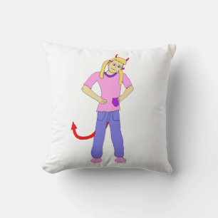 devil girl cushion