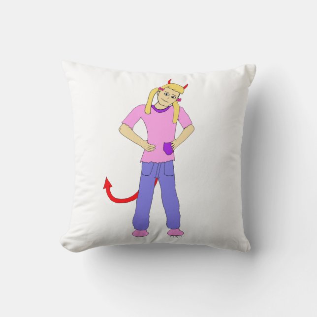 devil girl cushion (Front)