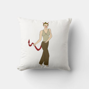 devil girl cushion