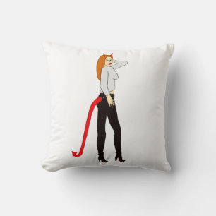 devil girl cushion