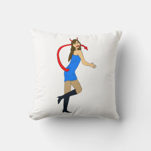 devil girl cushion