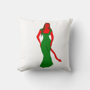devil girl cushion