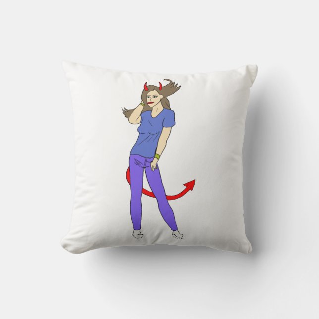 devil girl   cushion (Front)