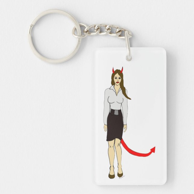 devil girl     key ring (Front)