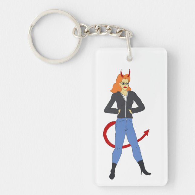 devil girl    key ring (Front)