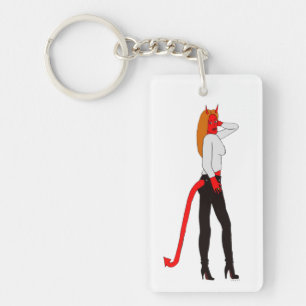 devil girl    key ring