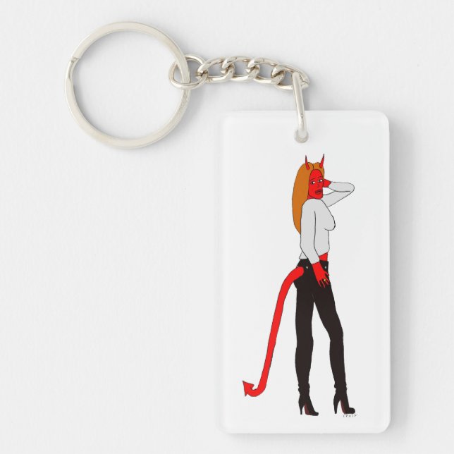 devil girl    key ring (Front)