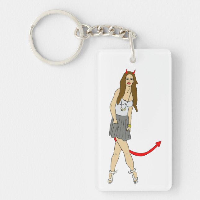 devil girl key ring (Front)