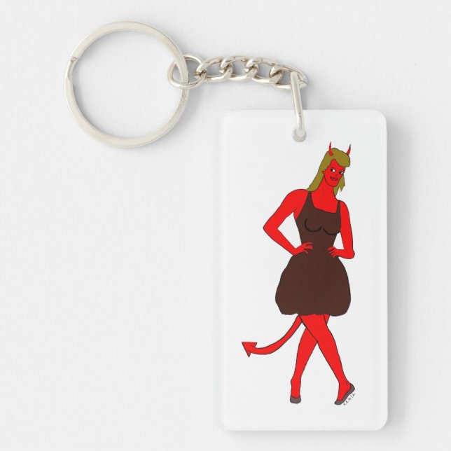 devil girl    key ring (Front)