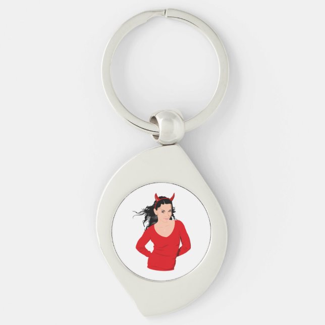 DEVIL GIRL KEY RING (Front)