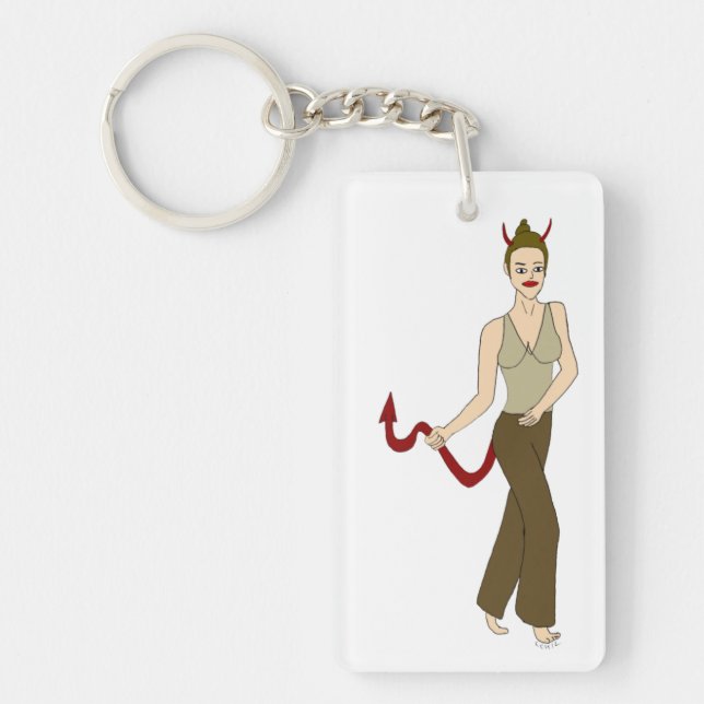 devil girl    key ring (Front)