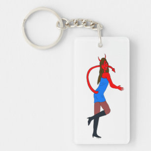 devil girl   key ring