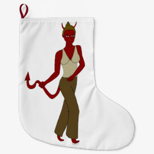 devil girl large christmas stocking