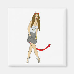 devil girl  magnet