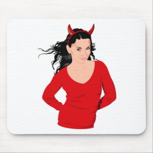 DEVIL GIRL MOUSE PAD